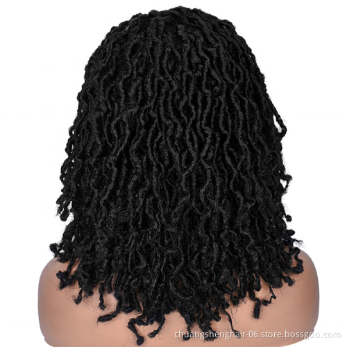 African Gypsy High temperature resistant fibres Wig Spring Twist Crochet Box Braid Synthetic Hair Faux Locs Wigs for black Women